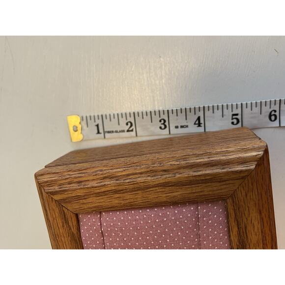 Vtg Tennessee Wood Crafters Oak Keepsake Box Quilted Heart Insert 9” Folk Art - Picture 13 of 14